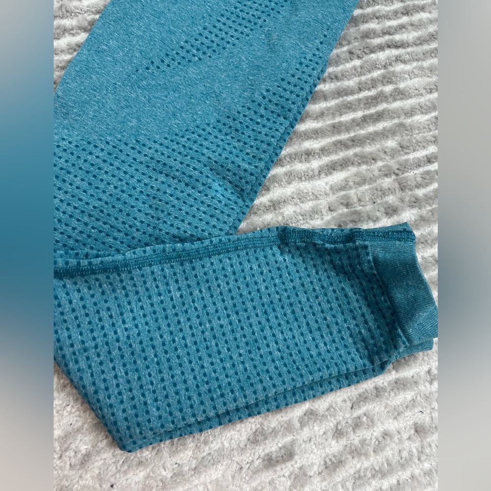 Gymshark Vital Seamless 2.0 Leggings in Tahoe Teal Marl - Size XS - Picture 3 of 7